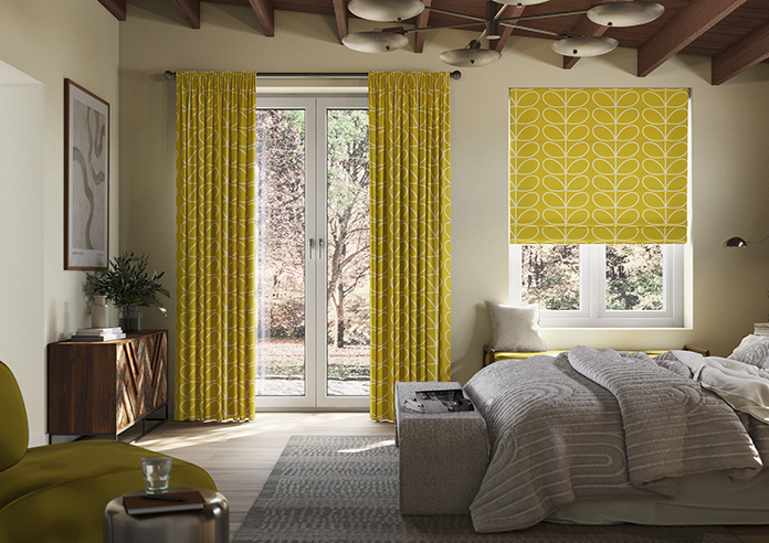 Orla Kiely Jumbo Linear Stem, Sunflower - Made to Measure Curtains - Image 3